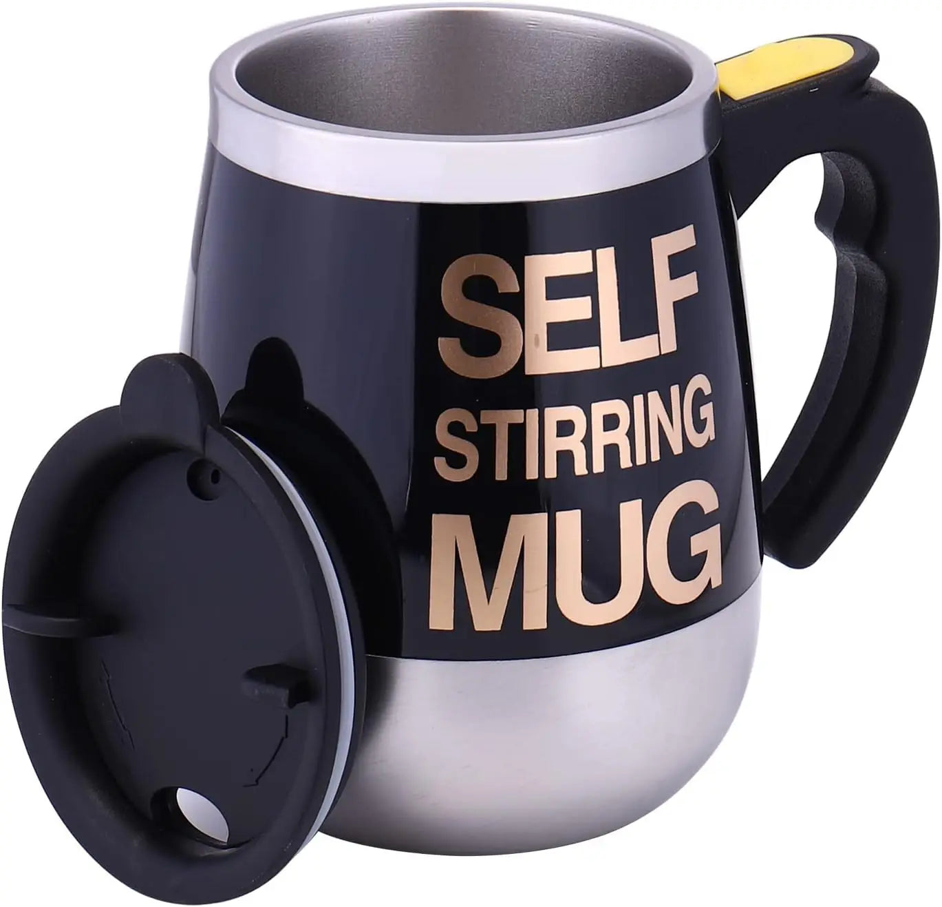 450ML Creative Automatic Stirring Stainless Steel Coffee Mug