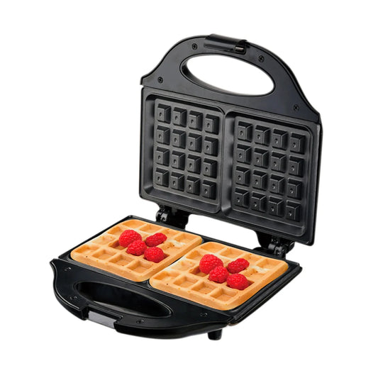 Electric Waffle Maker Grill and Sandwich Press, Non-Stick Removable Plates - Kitchentia