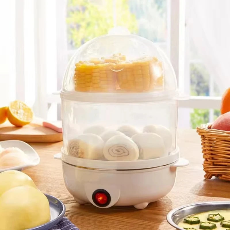 Electric Egg Cooker Boiler, 14 Egg Capacity Two Layer Egg Maker