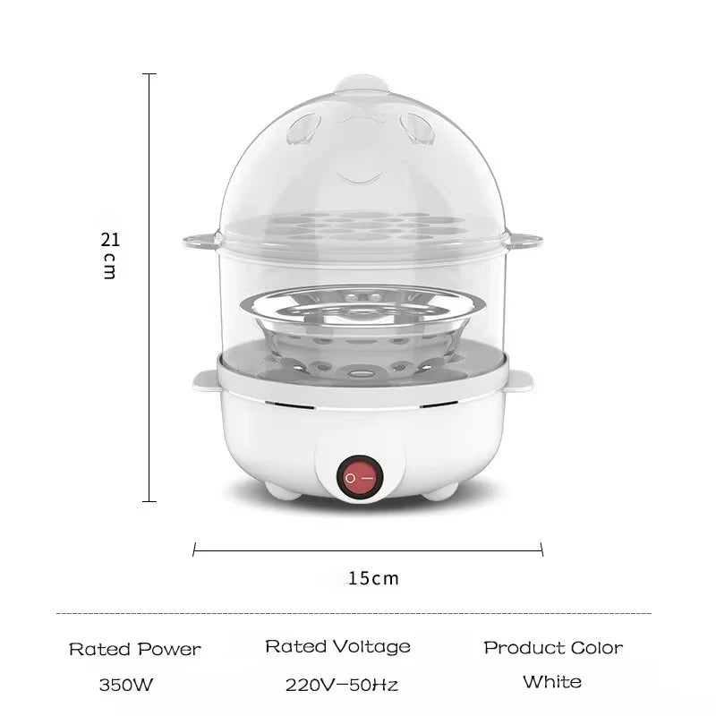 Electric Egg Cooker Boiler, 14 Egg Capacity Two Layer Egg Maker