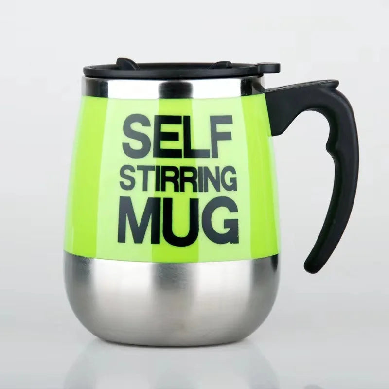 450ML Creative Automatic Stirring Stainless Steel Coffee Mug