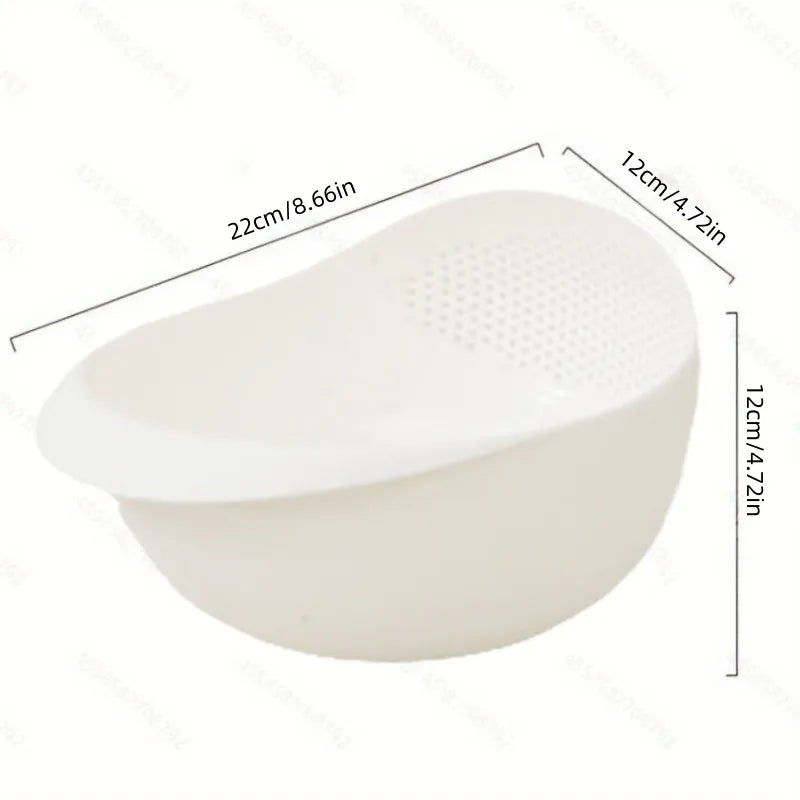 Rice Washer Strainer Bowl, Plastic Drainers for Washing Small Grain