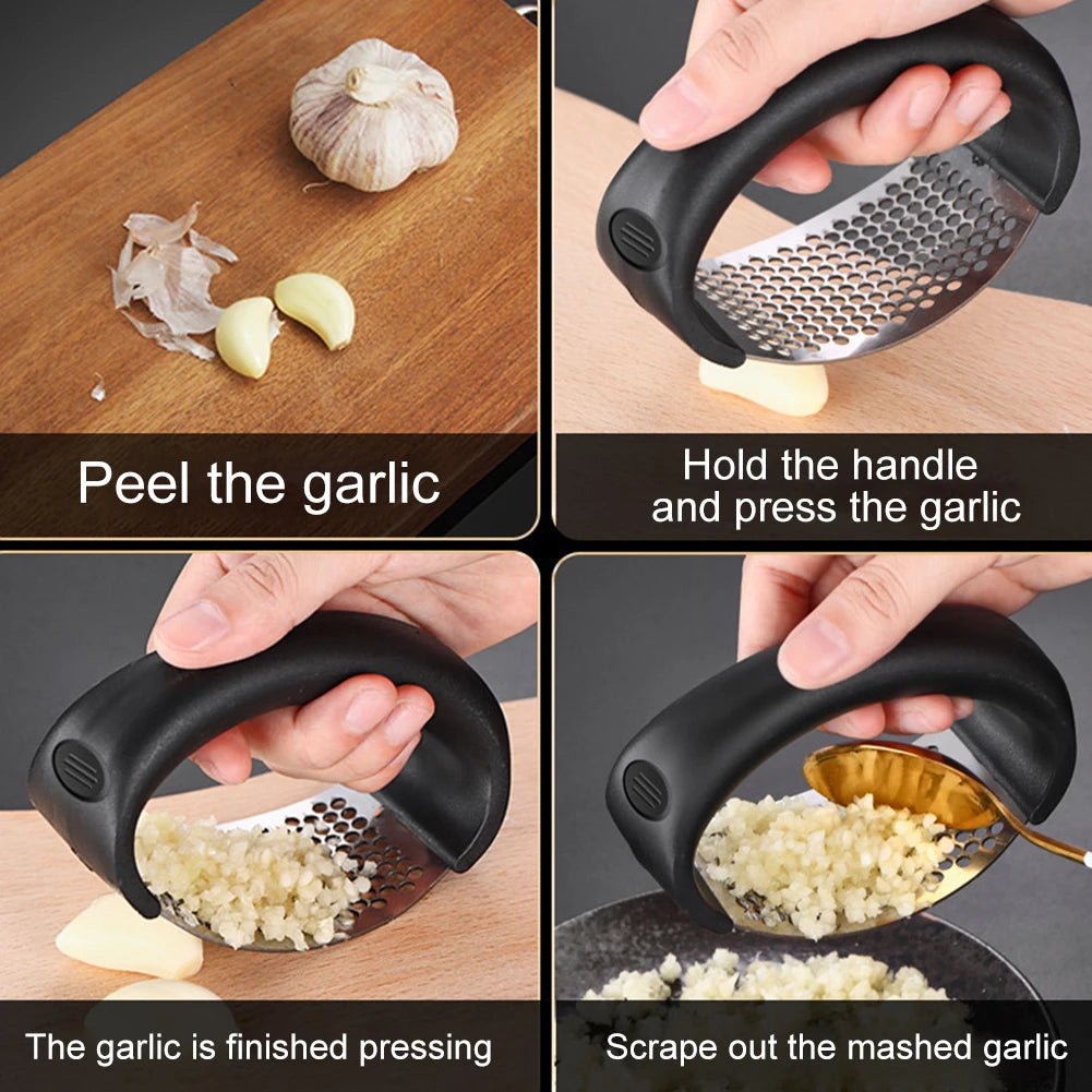 Garlic Crusher, Stainless Steel Garlic Crusher