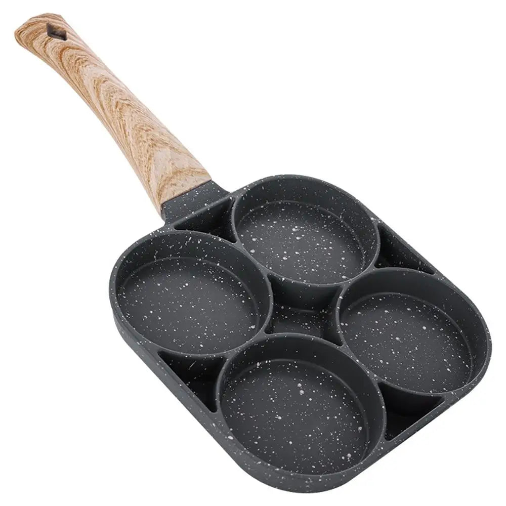 Egg Pan, Egg Frying Pan with Lid Nonstick 4 Cups Pancake - Kitchentia