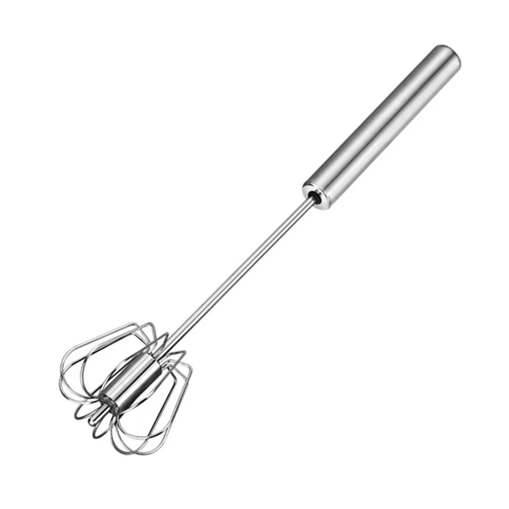 Semi-Automatic Stainless Steel Egg Whisk Hand Push Rotary Whisk