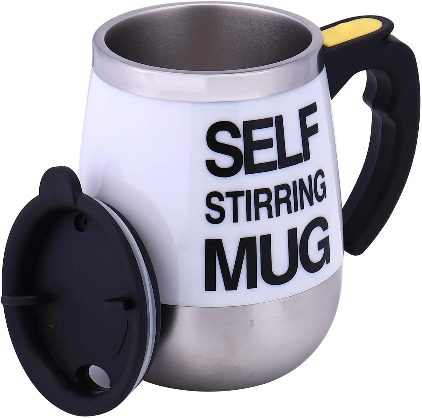 450ML Creative Automatic Stirring Stainless Steel Coffee Mug