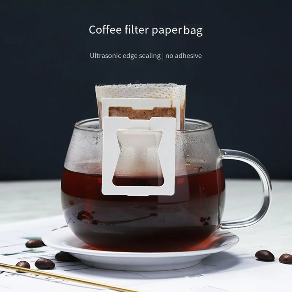 50pcs Pour Over Coffee Filter, Hanging Coffee Filter Drip Bag