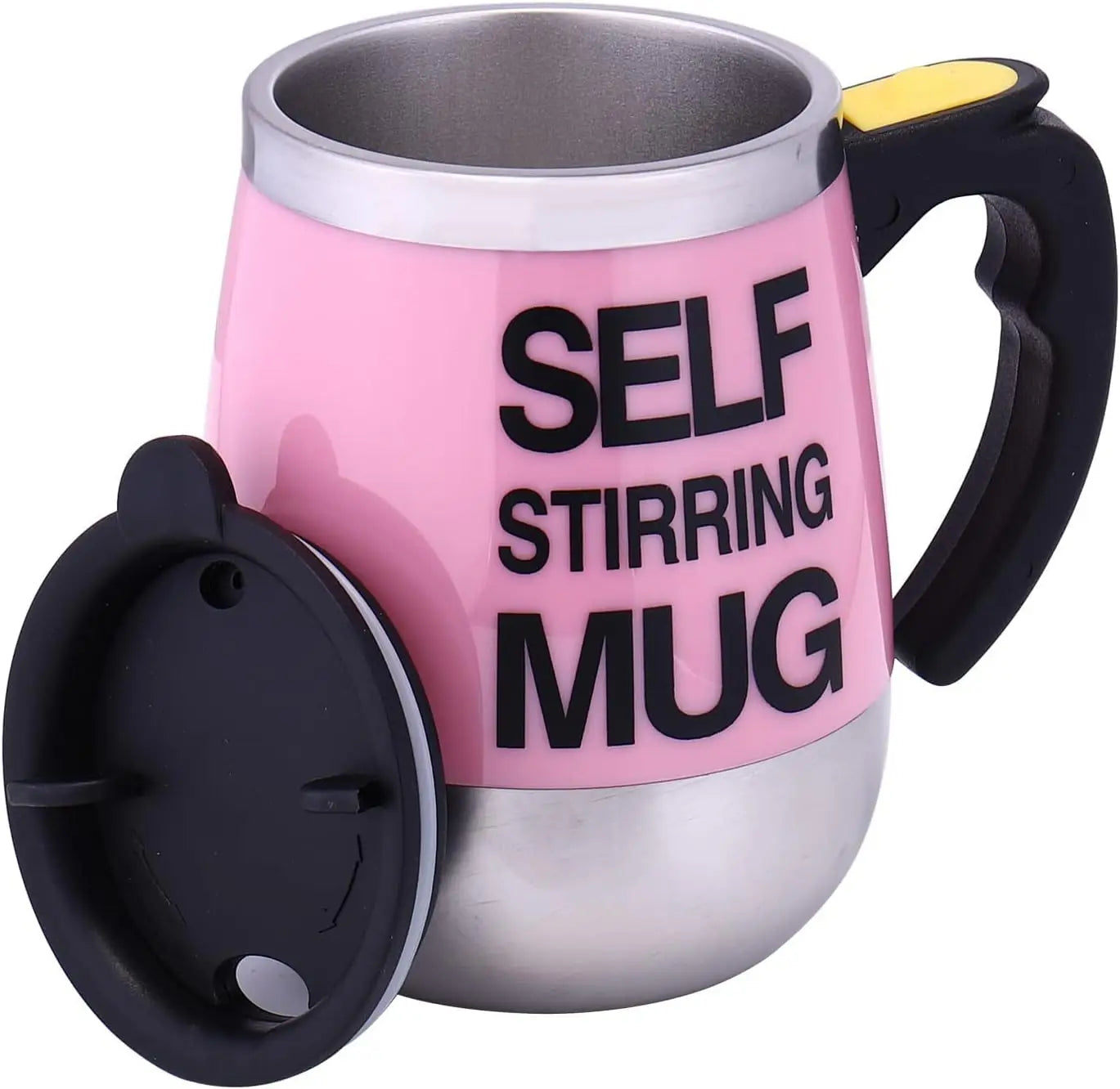 450ML Creative Automatic Stirring Stainless Steel Coffee Mug