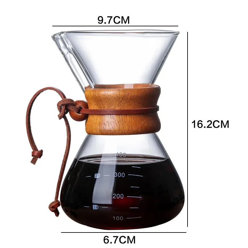 Pour Over Coffee Maker 400ml Reusable Stainless Steel Permanent Filter Manual Coffee Dripper - Kitchentia