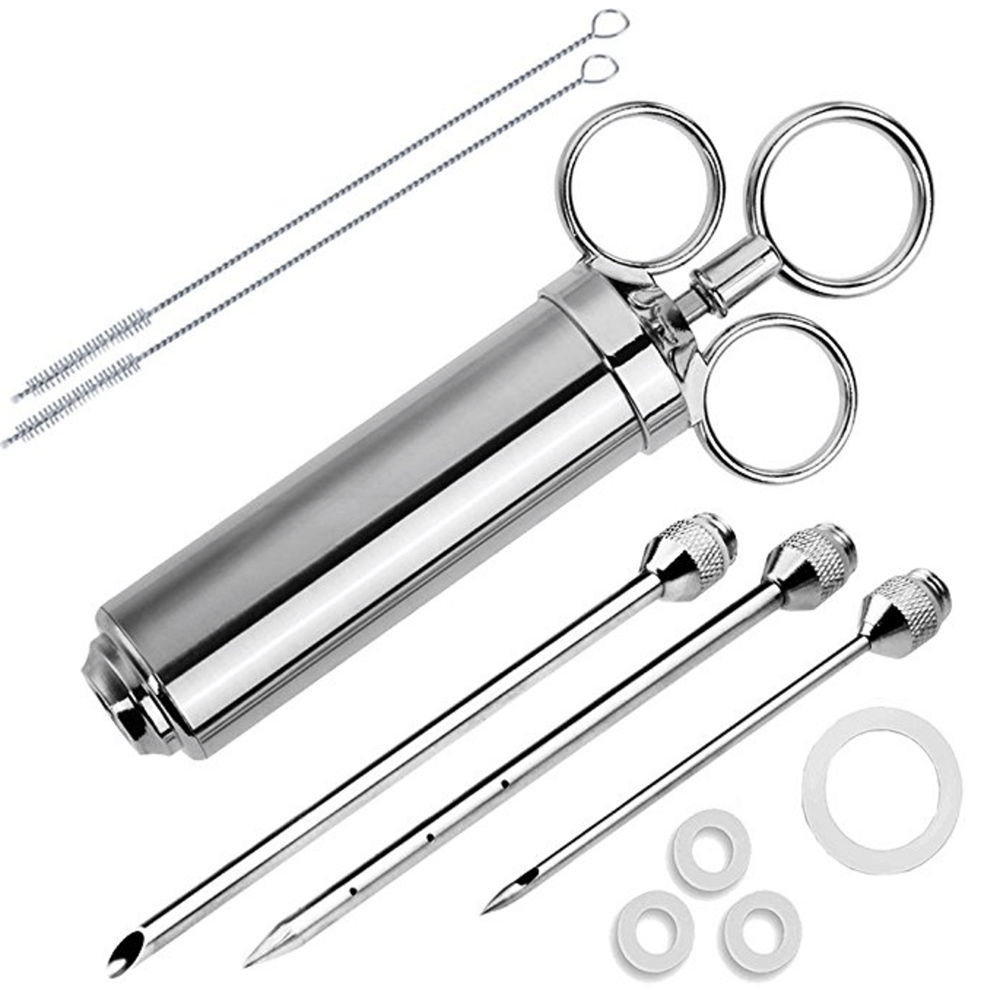 Stainless Steel Meat Injector for BBQ Turkey Injector