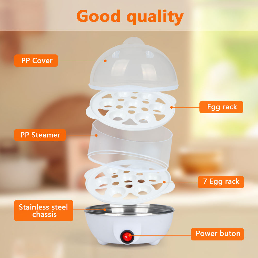 Electric Egg Cooker Boiler, 14 Egg Capacity Two Layer Egg Maker