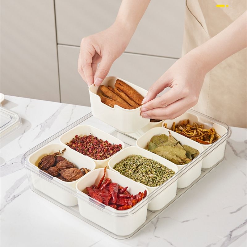 Portable Snackle Box Container with 8 Compartments