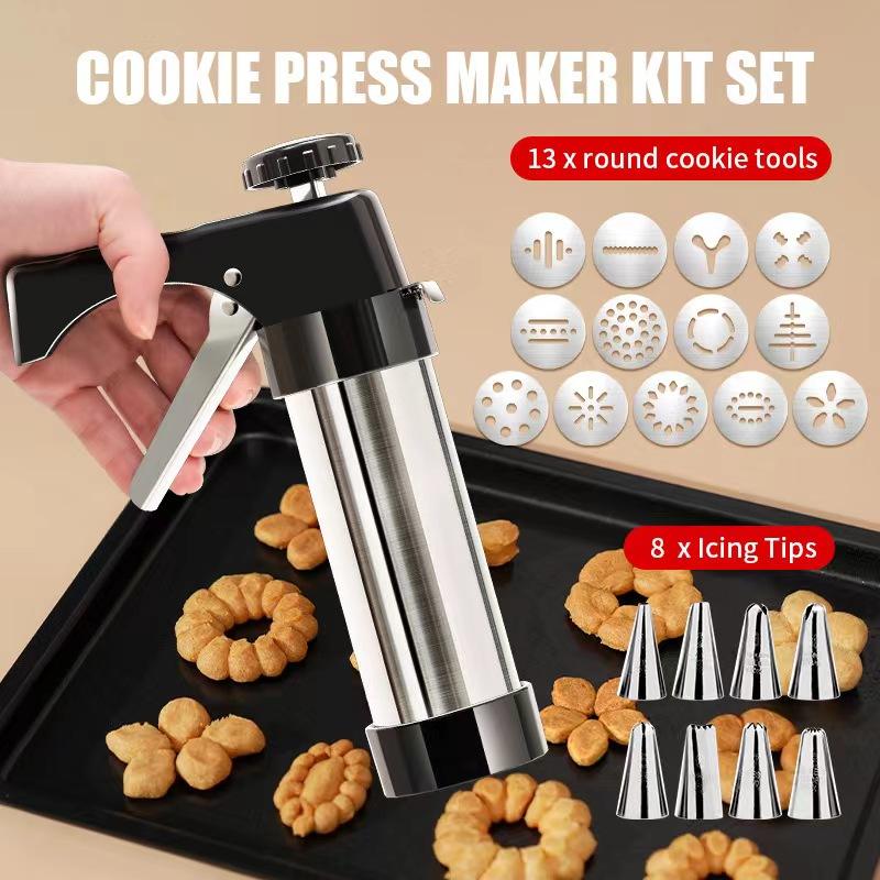 Cookie Press, 13 Cookie Disc, 8 Icing Nozzles