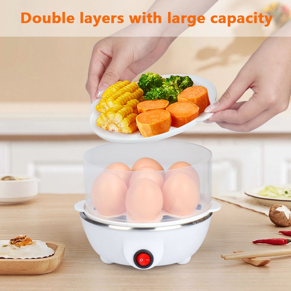 Electric Egg Cooker Boiler, 14 Egg Capacity Two Layer Egg Maker