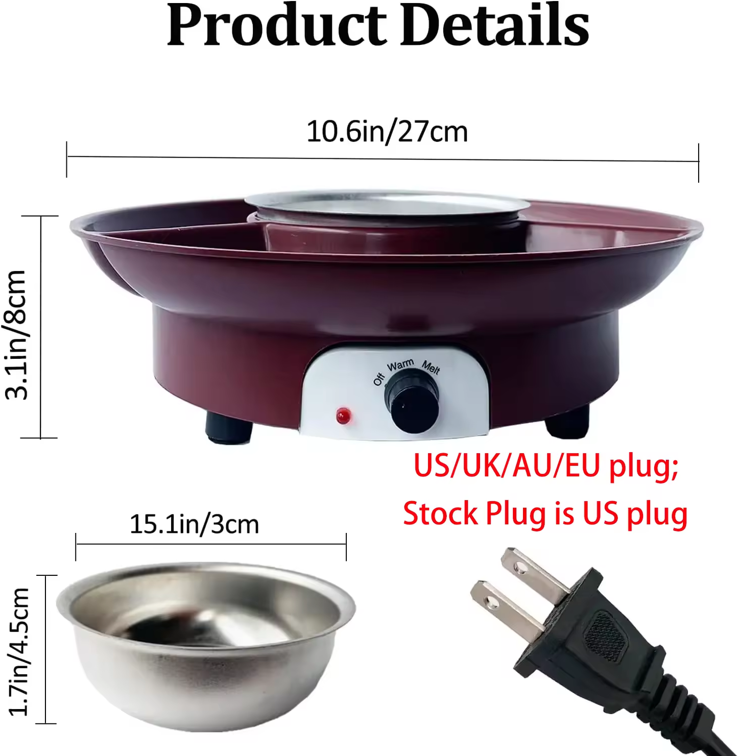 25W Electric Smores Kit Fondue Set